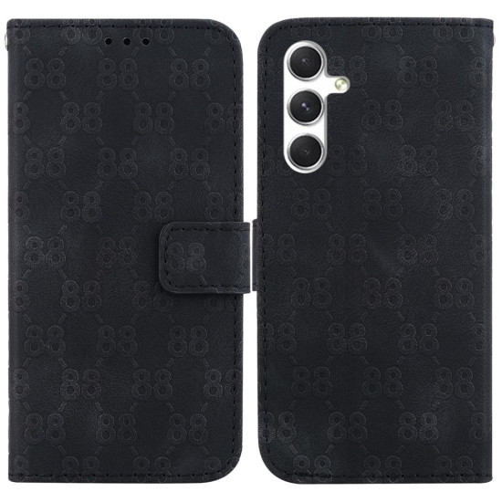 For Samsung Galaxy S24+ 5G Double 8-shaped Embossed Leather Phone Case(Black)