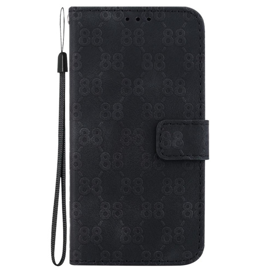 For Samsung Galaxy S24+ 5G Double 8-shaped Embossed Leather Phone Case(Black)