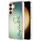 For Samsung Galaxy S24+ 5G Electroplating Dual-side IMD Phone Case with Ring Holder(Smile)