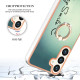 For Samsung Galaxy S24+ 5G Electroplating Dual-side IMD Phone Case with Ring Holder(Smile)