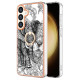 For Samsung Galaxy S24+ 5G Electroplating Dual-side IMD Phone Case with Ring Holder(Totem Elephant)