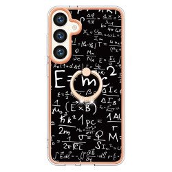 For Samsung Galaxy S24+ 5G Electroplating Dual-side IMD Phone Case with Ring Holder(Equation)
