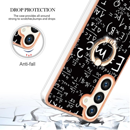 For Samsung Galaxy S24+ 5G Electroplating Dual-side IMD Phone Case with Ring Holder(Equation)