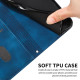 For Samsung Galaxy S24+ Dream Triangle Leather Phone Case with Long Lanyard(Blue)