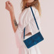 For Samsung Galaxy S24+ Dream Triangle Leather Phone Case with Long Lanyard(Blue)