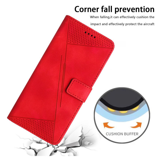 For Samsung Galaxy S24+ Dream Triangle Leather Phone Case with Long Lanyard(Red)