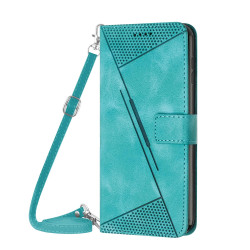 For Samsung Galaxy S24+ Dream Triangle Leather Phone Case with Long Lanyard(Green)
