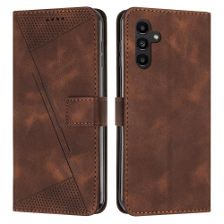 For Samsung Galaxy S24+ Dream Triangle Leather Phone Case with Long Lanyard(Brown)