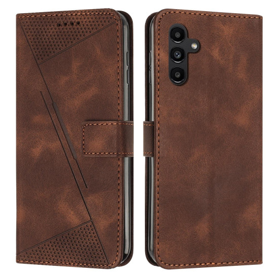 For Samsung Galaxy S24+ Dream Triangle Leather Phone Case with Long Lanyard(Brown)