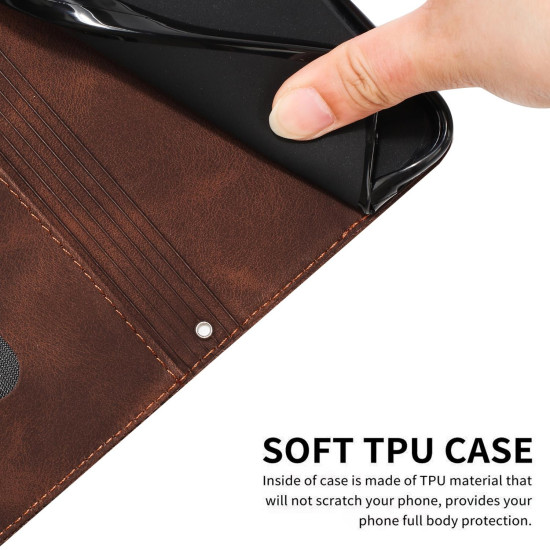 For Samsung Galaxy S24+ Dream Triangle Leather Phone Case with Long Lanyard(Brown)