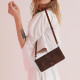 For Samsung Galaxy S24+ Dream Triangle Leather Phone Case with Long Lanyard(Brown)