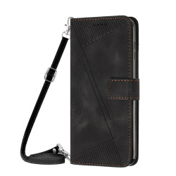 For Samsung Galaxy S24+ Dream Triangle Leather Phone Case with Long Lanyard(Black)