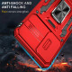For Samsung Galaxy S23 5G Armor PC + TPU Camera Shield Phone Case(Red)
