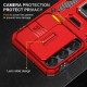 For Samsung Galaxy S23 5G Armor PC + TPU Camera Shield Phone Case(Red)