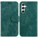For Samsung Galaxy S24+ 5G Little Tiger Embossed Leather Phone Case(Green)