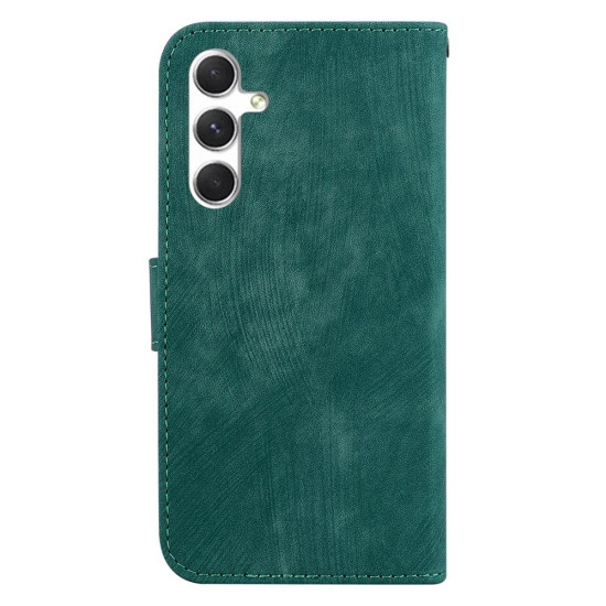 For Samsung Galaxy S24+ 5G Little Tiger Embossed Leather Phone Case(Green)