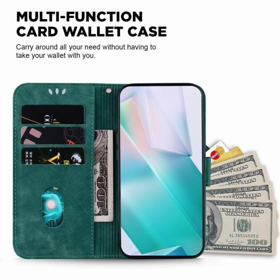 For Samsung Galaxy S24+ 5G Little Tiger Embossed Leather Phone Case(Green)