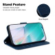 For Samsung Galaxy S24+ 5G Little Tiger Embossed Leather Phone Case(Dark Blue)