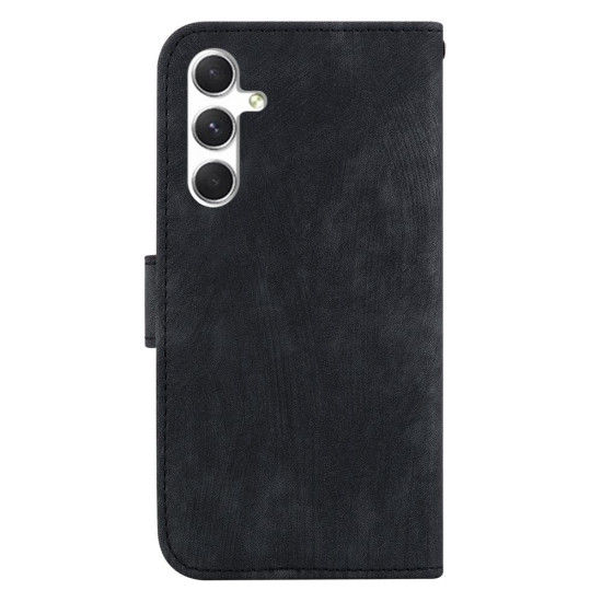 For Samsung Galaxy S24+ 5G Little Tiger Embossed Leather Phone Case(Black)