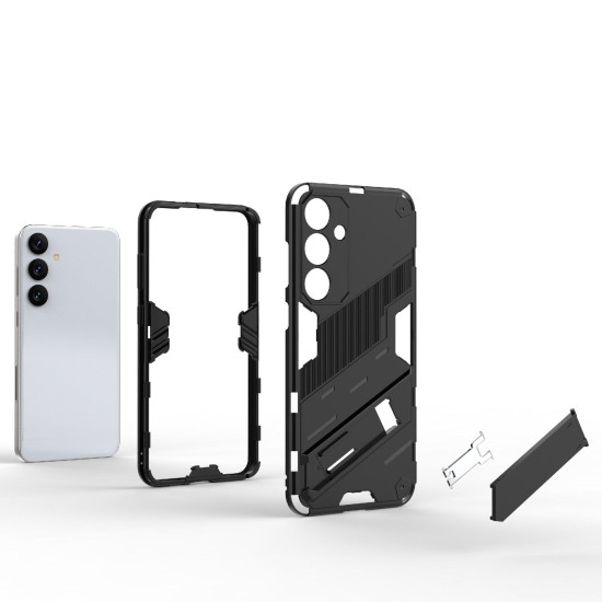 For Samsung Galaxy S24+ 5G Punk Armor 2 in 1 PC + TPU Shockproof Phone Case with Invisible Holder(Red)