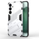 For Samsung Galaxy S24+ 5G Punk Armor 2 in 1 PC + TPU Shockproof Phone Case with Invisible Holder(White)