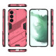 For Samsung Galaxy S24+ 5G Punk Armor 2 in 1 PC + TPU Shockproof Phone Case with Invisible Holder(Light Red)