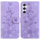 For Samsung Galaxy S24+ 5G Lily Embossed Leather Phone Case(Purple)