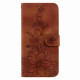 For Samsung Galaxy S24+ 5G Lily Embossed Leather Phone Case(Brown)