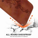 For Samsung Galaxy S24+ 5G Lily Embossed Leather Phone Case(Brown)