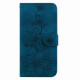 For Samsung Galaxy S24+ 5G Lily Embossed Leather Phone Case(Dark Blue)