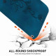 For Samsung Galaxy S24+ 5G Lily Embossed Leather Phone Case(Dark Blue)