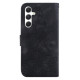 For Samsung Galaxy S24+ 5G Lily Embossed Leather Phone Case(Black)