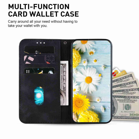 For Samsung Galaxy S24+ 5G Lily Embossed Leather Phone Case(Black)