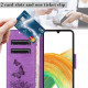 For Samsung Galaxy S24+ 5G Butterfly Embossed Flip Leather Phone Case(Purple)