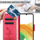 For Samsung Galaxy S24+ 5G Butterfly Embossed Flip Leather Phone Case(Red)