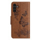 For Samsung Galaxy S24+ 5G Butterfly Embossed Flip Leather Phone Case(Brown)