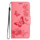 For Samsung Galaxy S24+ 5G Butterfly Embossed Flip Leather Phone Case(Pink)