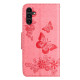 For Samsung Galaxy S24+ 5G Butterfly Embossed Flip Leather Phone Case(Pink)