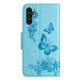For Samsung Galaxy S24+ 5G Butterfly Embossed Flip Leather Phone Case(Blue)