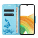 For Samsung Galaxy S24+ 5G Butterfly Embossed Flip Leather Phone Case(Blue)