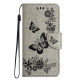 For Samsung Galaxy S24+ 5G Butterfly Embossed Flip Leather Phone Case(Grey)