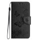 For Samsung Galaxy S24+ 5G Butterfly Embossed Flip Leather Phone Case(Black)