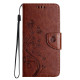 For Samsung Galaxy S24+ 5G Butterfly Flower Pattern Flip Leather Phone Case(Brown)