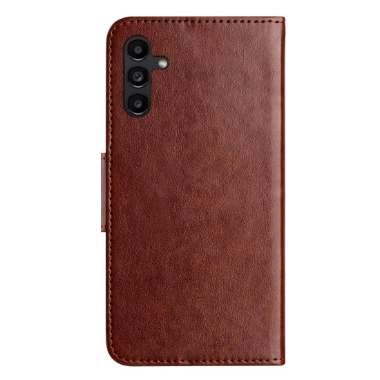 For Samsung Galaxy S24+ 5G Butterfly Flower Pattern Flip Leather Phone Case(Brown)