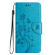 For Samsung Galaxy S24+ 5G Butterfly Flower Pattern Flip Leather Phone Case(Blue)