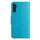 For Samsung Galaxy S24+ 5G Butterfly Flower Pattern Flip Leather Phone Case(Blue)