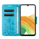 For Samsung Galaxy S24+ 5G Butterfly Flower Pattern Flip Leather Phone Case(Blue)