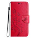 For Samsung Galaxy S24+ 5G Butterfly Flower Pattern Flip Leather Phone Case(Red)