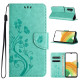 For Samsung Galaxy S24+ 5G Butterfly Flower Pattern Flip Leather Phone Case(Green)