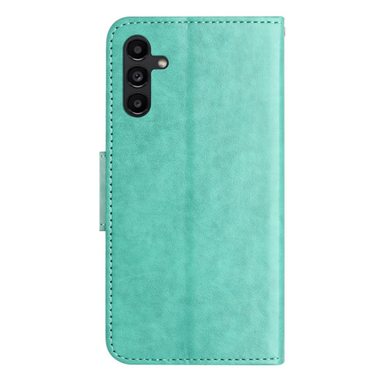 For Samsung Galaxy S24+ 5G Butterfly Flower Pattern Flip Leather Phone Case(Green)